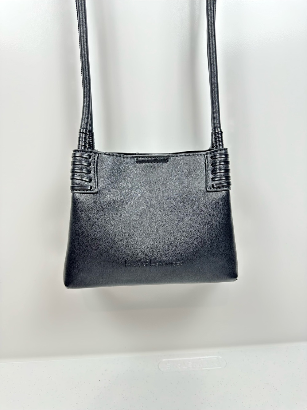 New House Of Harlow 1960 Black Leather Crossbody Purse Bag